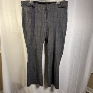 Lane Bryant Dress Pants 20R Gray Plaid Straight Leg Stretch Career Office